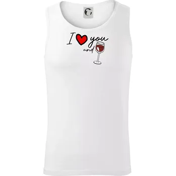 I love you and red wine - Tílko pánské Core - XL ( Bílá )
