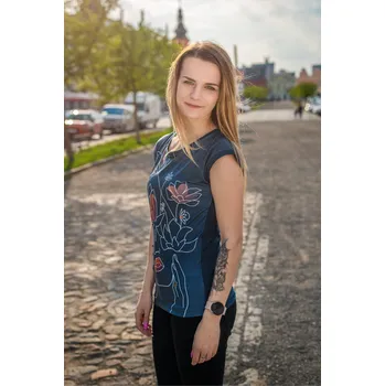 Dámské tričko Dámské triko KIXMI NALINI TMAVĚ MODRÁ S