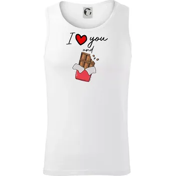 I love you and chocolate - Tílko pánské Core - L ( Bílá )