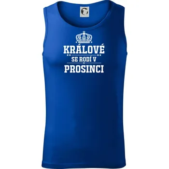 Pánská móda Králové se rodí v prosinci - Tílko pánské Core - XL ( Královská modrá )