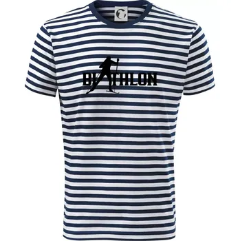 Biathlon nápis - Triko na vodu - XS ( Prouhovaná )