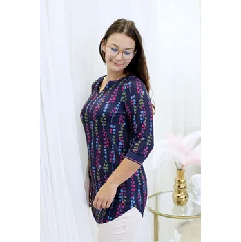 Dámské tričko Dámské triko KIXMI ROSALIA TMAVĚ MODRÁ XS