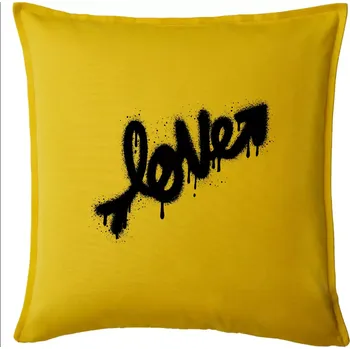 Polštář Love sprej - Polštář 50x50 - 50x50 - Pouze potah ( Žlutá )
