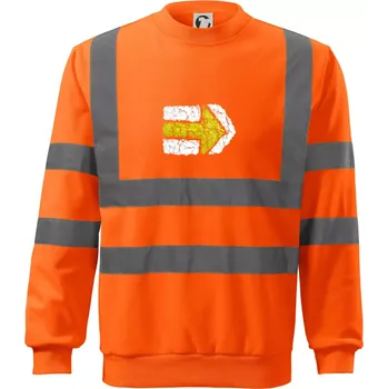 Pánská mikina Párová turistická značka žlutá - Reflexní mikina - 3XL ( Neonově oranžová )