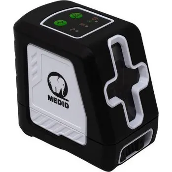 Měřící laser MEDID Sada křížového laseru 30 m IP 54 + kufr, terč, brýle