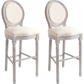 Barová židle Barová Židle VidaXL bílý, béžové odstíny 123 cm látka