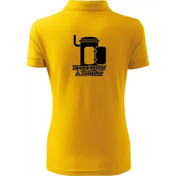 Nespěchat a kouřit - Polokošile dámská Pique Polo - 2XL ( Žlutá )