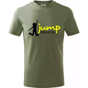 Jump fashion - Tričko dětské bavlněné - 98 cm / 2 roky ( Khaki )