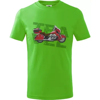 Cestovní motorka Amerika červená - Tričko dětské bavlněné - 98 cm / 2 roky ( Apple Green )