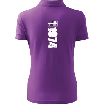 Limited edition 1974 pruh - Polokošile dámská Pique Polo - 3XL ( Fialová )