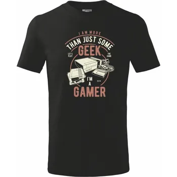Geek Gamer - Tričko dětské bavlněné - 98 cm / 2 roky ( Černá )