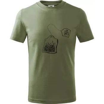 Čaj - čajův nápoj - Tričko dětské bavlněné - 98 cm / 2 roky ( Khaki )