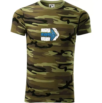 Párová turistická značka modrá - Army CAMOUFLAGE - XS ( Zelený maskáč )