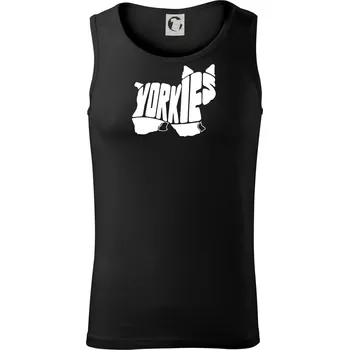 Pánské termoprádlo Jorkšírský teriér - Yorkie - Nápis v těle - Tílko pánské Core - S ( Černá )