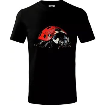 Chlapecké tričko Beruška za ze předu černá fotka - Tričko dětské bavlněné - 98 cm / 2 roky ( Černá )