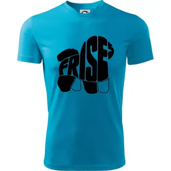 Chlapecké tričko Bišonek - fries nápis v těle - Dětské triko sportovní (dresovina) - 122 cm/6 let ( Světlý tyrkys )