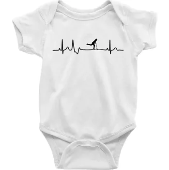 Kojenecký body EKG koloběžky - Body kojenecké s krátkým rukávem - Krátký r. 12-18 měs ( Bílá )