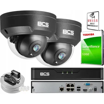 IP kamera Sada pro domácí monitoring 2x BCS-P-DIP25FSR3-Ai2-G 5MPx IK10 IR 30m Audio