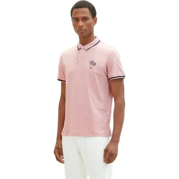 Pánské tričko TOM TAILOR PÁNSKÁ POLOKOŠILE - STARORŮŽOVÁ M