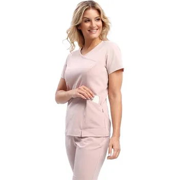 Zdravotnický oděv Dámská halena, vypasovaná, Elegant stretch, nude, XS