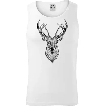 Jelen kresba - Tílko pánské Core - XL ( Bílá )