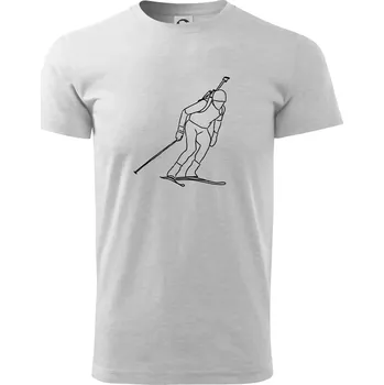 Biatlonista skica - Triko extra velké (5-8XL) - 8XL ( Světlešedý Melír )