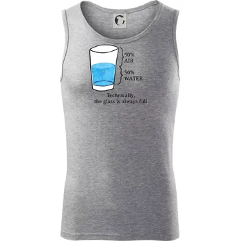Technically, the glass is always full - Tílko pánské Core - 2XL ( Tmavě šedý melír )