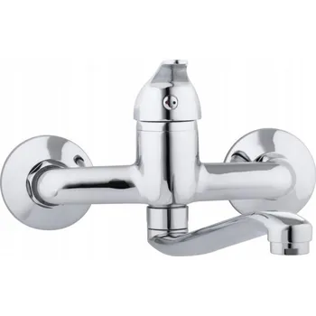 Vodovodní baterie Nástěnná kuchyňská Bateria Liveno deca stříbrná