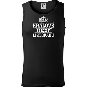 Králové se rodí v listopadu - Tílko pánské Core - XL ( Černá )