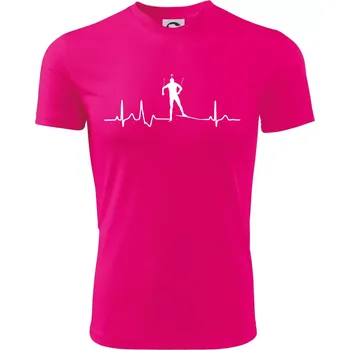 EKG biatlon - Dětské triko sportovní (dresovina) - 146 cm/10 let ( Neon Pink )
