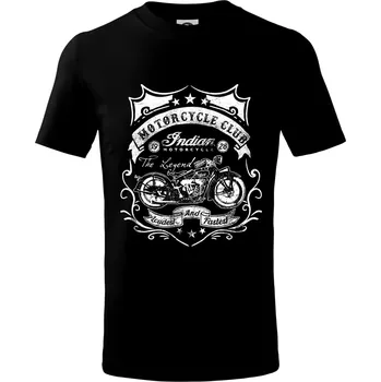 Indian Motorycle Club - Tričko dětské bavlněné - 98 cm / 2 roky ( Černá )