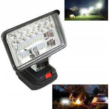 Svítilna LAMPA PRO MAKITA 18V halogen PRACOVNÍ SVÍTILNA + 2X USB 30LED 48W 4 PALCE