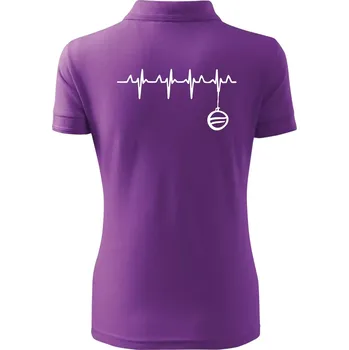 EKG Vánoční ozdoba - Polokošile dámská Pique Polo - 3XL ( Fialová )