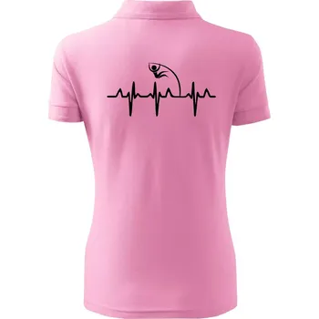 EKG skok o tyči - Polokošile dámská Pique Polo - XL ( Růžová )