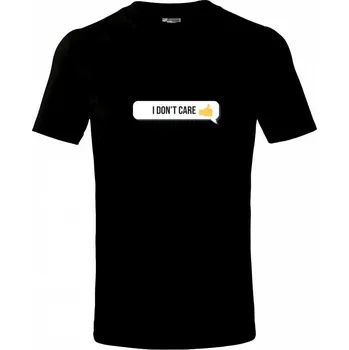 Emoji - i dont care - Tričko dětské bavlněné - 98 cm / 2 roky ( Černá )