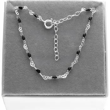 Náhrdelník Stříbrný náhrdelník srdíčka srdíčky, stříbro 925, 45 cm