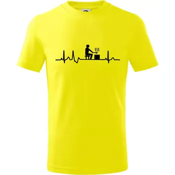 EKG sauna - Tričko dětské bavlněné - 98 cm / 2 roky ( Citrónová )