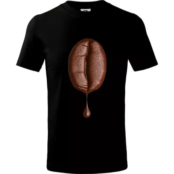 Kávové zrno - Tričko dětské bavlněné - 98 cm / 2 roky ( Černá )