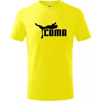 Chlapecké tričko Coma parodie - Tričko dětské bavlněné - 98 cm / 2 roky ( Citrónová )