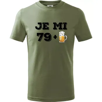 Je mi 80 pivo - Tričko dětské bavlněné - 98 cm / 2 roky ( Khaki )