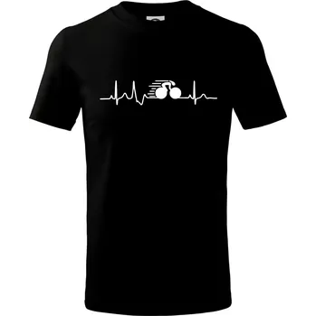 Chlapecké tričko EKG dráhová cyklistika - Tričko dětské bavlněné - 98 cm / 2 roky ( Černá )