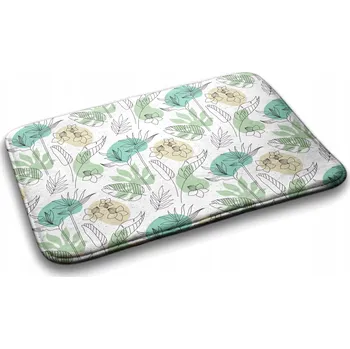Koupelnová předložka Koupelnová předložka s protiskluzovou gumovou vrstvou - Rostliny