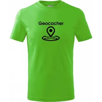 Geocacher maps - Tričko dětské bavlněné - 98 cm / 2 roky ( Apple Green )