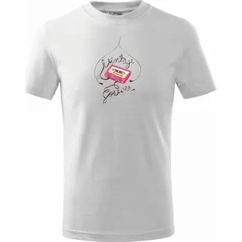 Chlapecké tričko Vintage forever kazeta - Tričko dětské bavlněné - 98 cm / 2 roky ( Bílá )