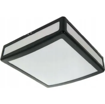 Stropní Svítidlo stropní svítidlo čtverec 27x27cm 9W neutrální bílá 900lm ERIS černé IP44 IK10 PAWBOL