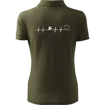 Plavání EKG - Polokošile dámská Pique Polo - L ( Military )