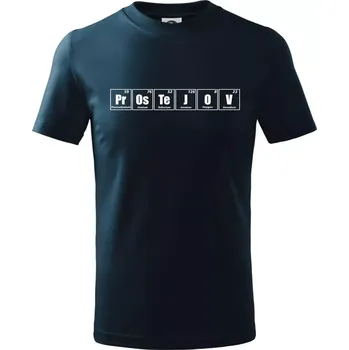 Chlapecké tričko Periodická tabulka Prostějov - Tričko dětské bavlněné - 98 cm / 2 roky ( Námořní modrá (velmi tmavá - téměř černá) )