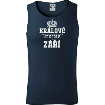 Králové se rodí v září - Tílko pánské Core - XL ( Námořní modrá (velmi tmavá - téměř černá) )