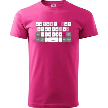Klávesnice miluju tě - Klasické pánské triko vyšší gramáže - 3XL ( Purpurová )
