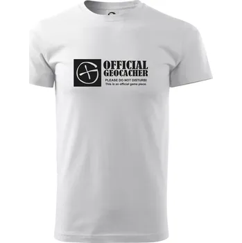 Pánské tričko Official geocacher - Triko extra velké (5-8XL) - 6XL ( Bílá )